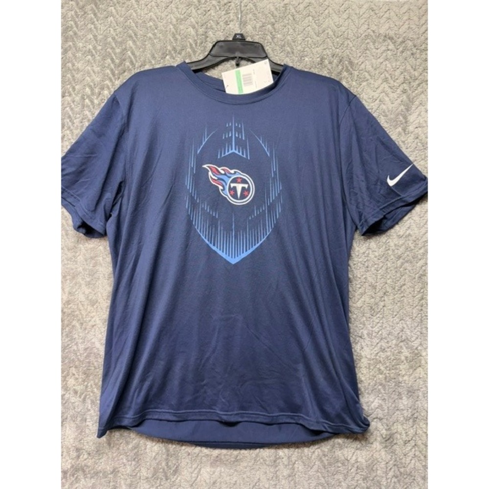 Nike NWT Tennessee Titans NFL Dri-FIT Navy Blue Graphic T-Shirt Mens XL New 0479